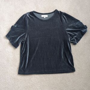 Madewell Texture and Thread Velvet Top Size S